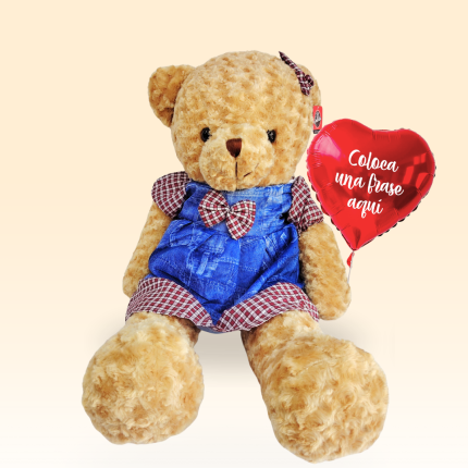 OSO CON VESTIDO JEAN GRANDE