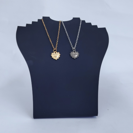 Collar pareja corazones