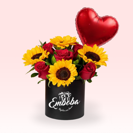 Box 4 girasoles x 5 rosas